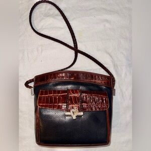 Vintage Brighton Gray and Black Leather Patch